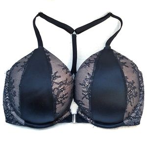Victoria’s Secret Black Lace Bra (front clip)